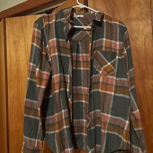 Plaid Button-Up Shirt